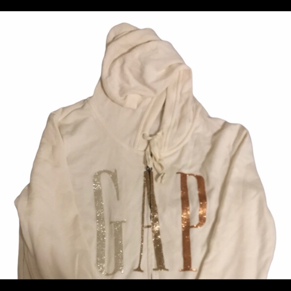 Cream GAP size Small zip up hoodie